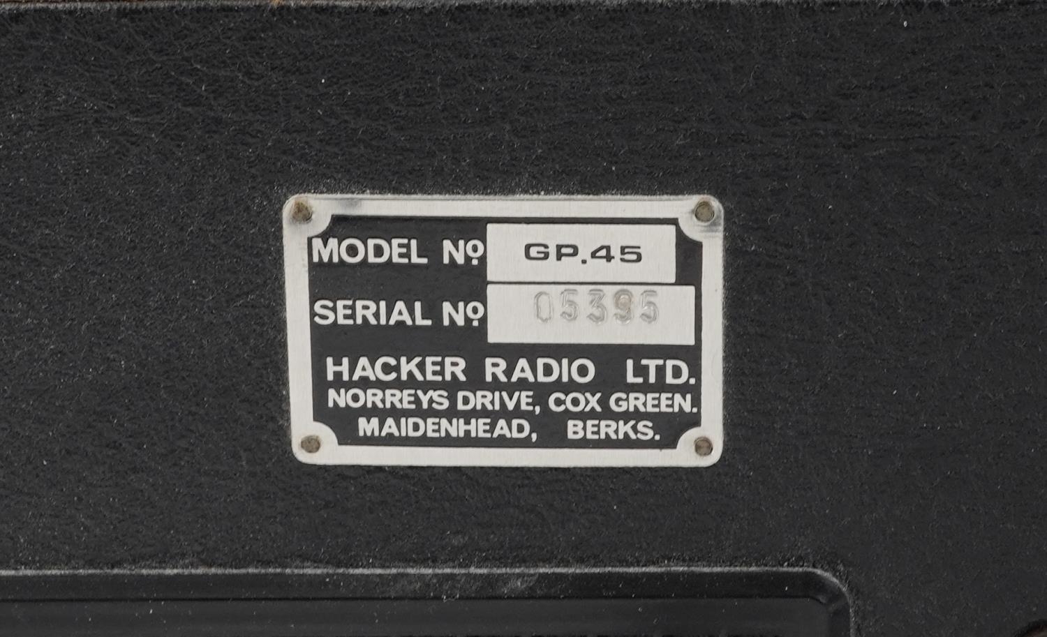 Vintage teak Hacker Grenadier record player, model SP25 MK111 and stereo amplifier model GP45, the - Image 7 of 8