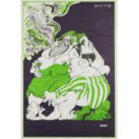 Gerald Scarf - BBC Radio, signed poster, limited edition 3/100, with embossed watermark, framed