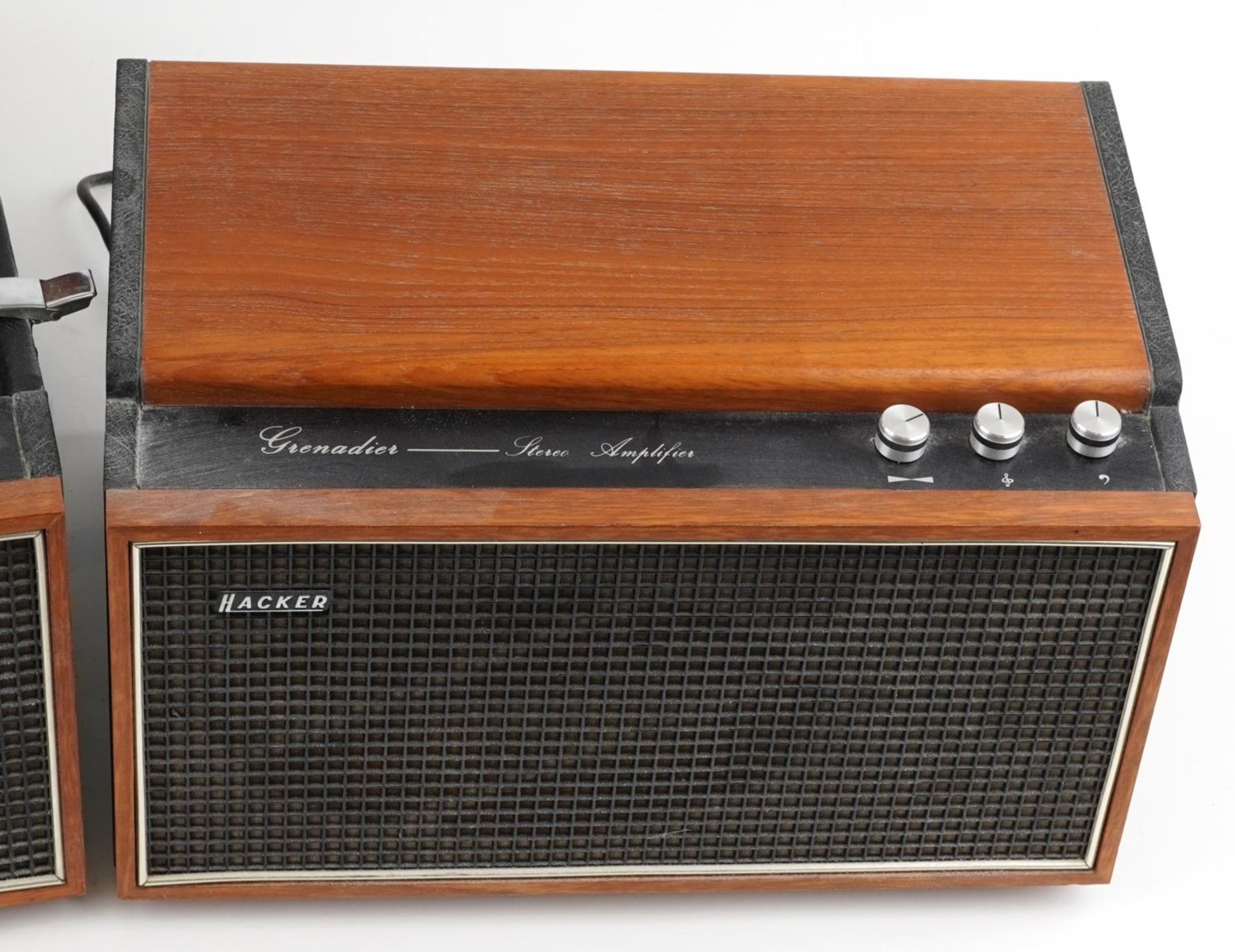 Vintage teak Hacker Grenadier record player, model SP25 MK111 and stereo amplifier model GP45, the - Image 3 of 8