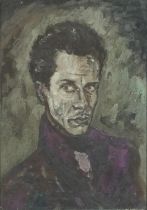 Head and shoulders portrait of a gentleman, post war British watercolour on card, framed and glazed,