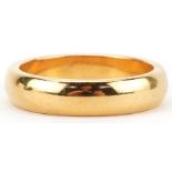 18K gold wedding band, size M/N, 3.8g