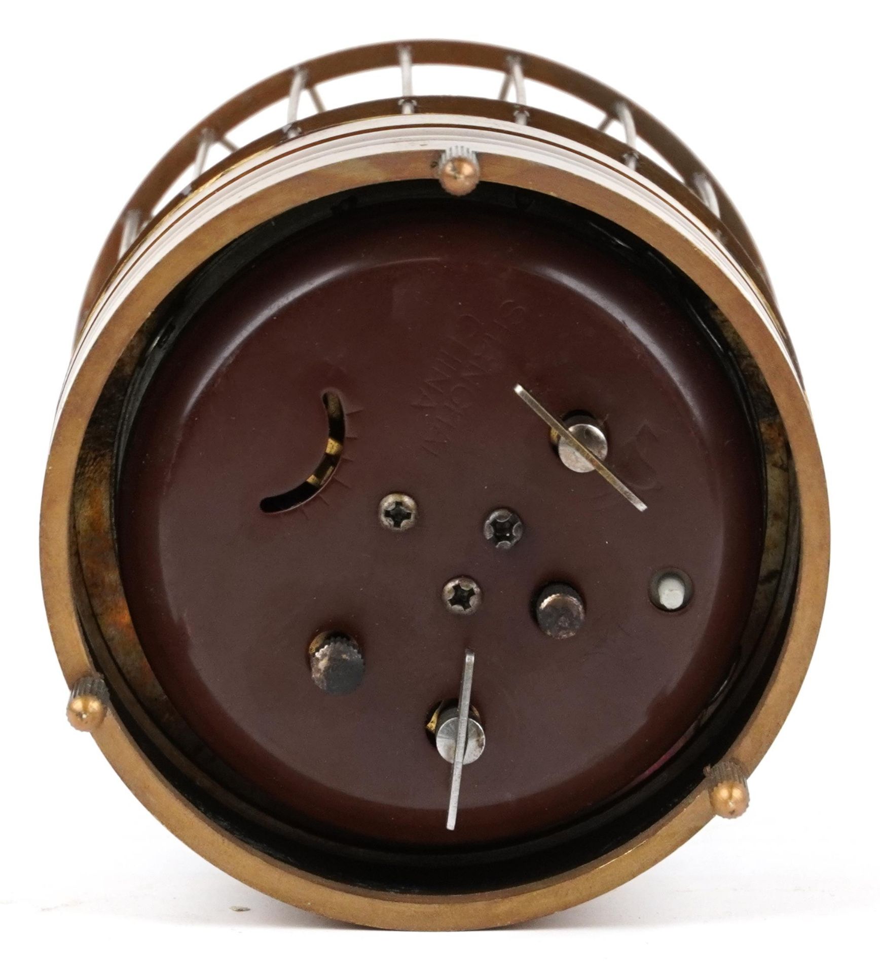 Clockwork automaton birdcage alarm clock, 19cm high - Image 3 of 3