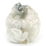 Knud Kyhn for Royal Copenhagen, Danish porcelain group of two polar bears numbered 2317, 15.5cm high