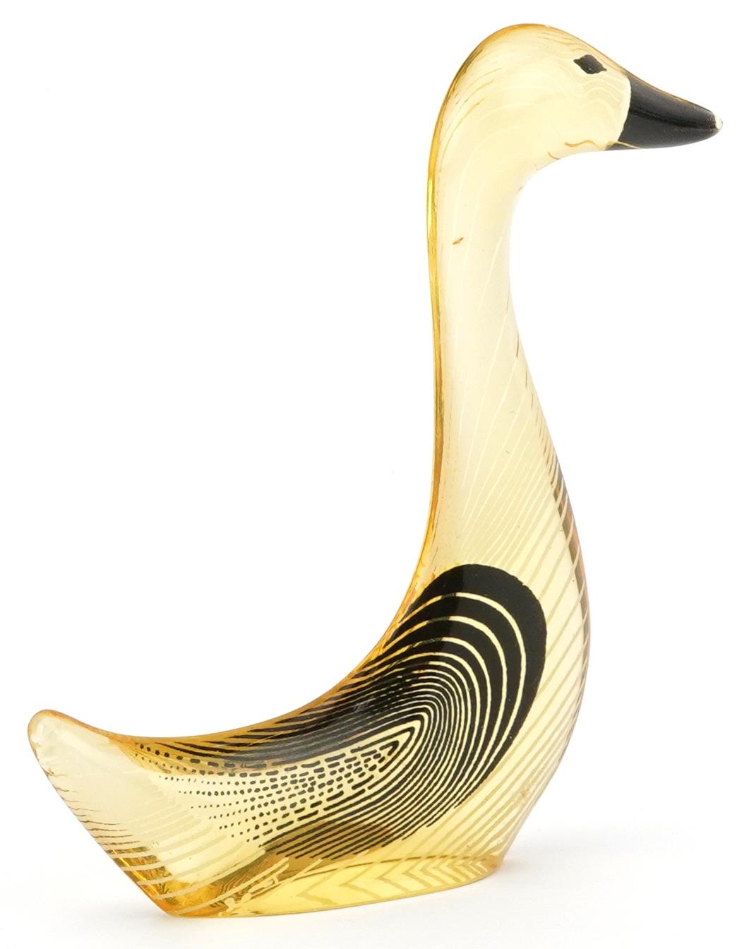 Attributed to Abraham Palatnik, Brazilian mid century Lucite duck, 10cm high - Image 2 of 4
