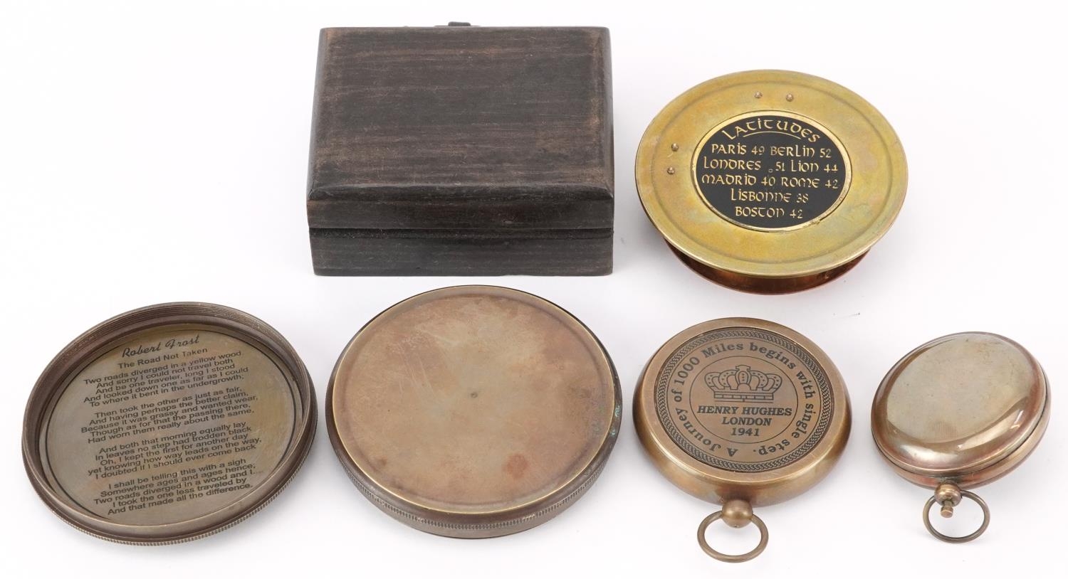 Naval interest scientific instruments including World War I style compass and sextant, the largest - Image 4 of 4