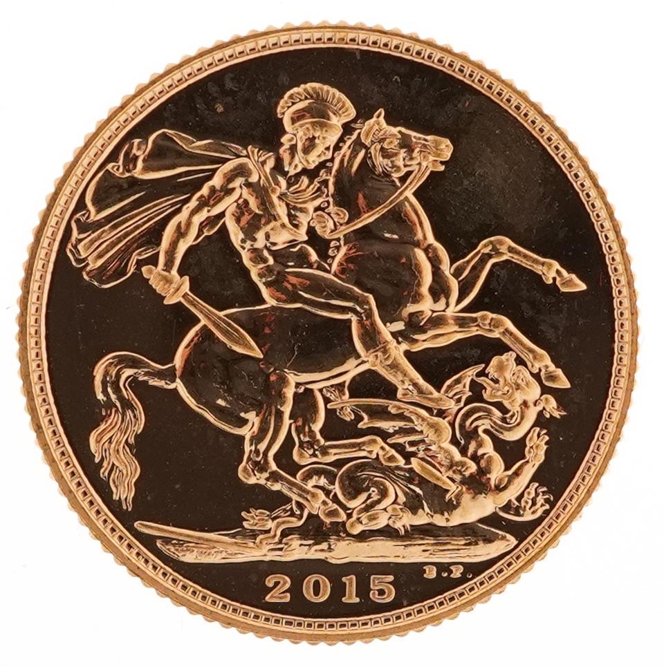 Elizabeth II 2015 gold sovereign