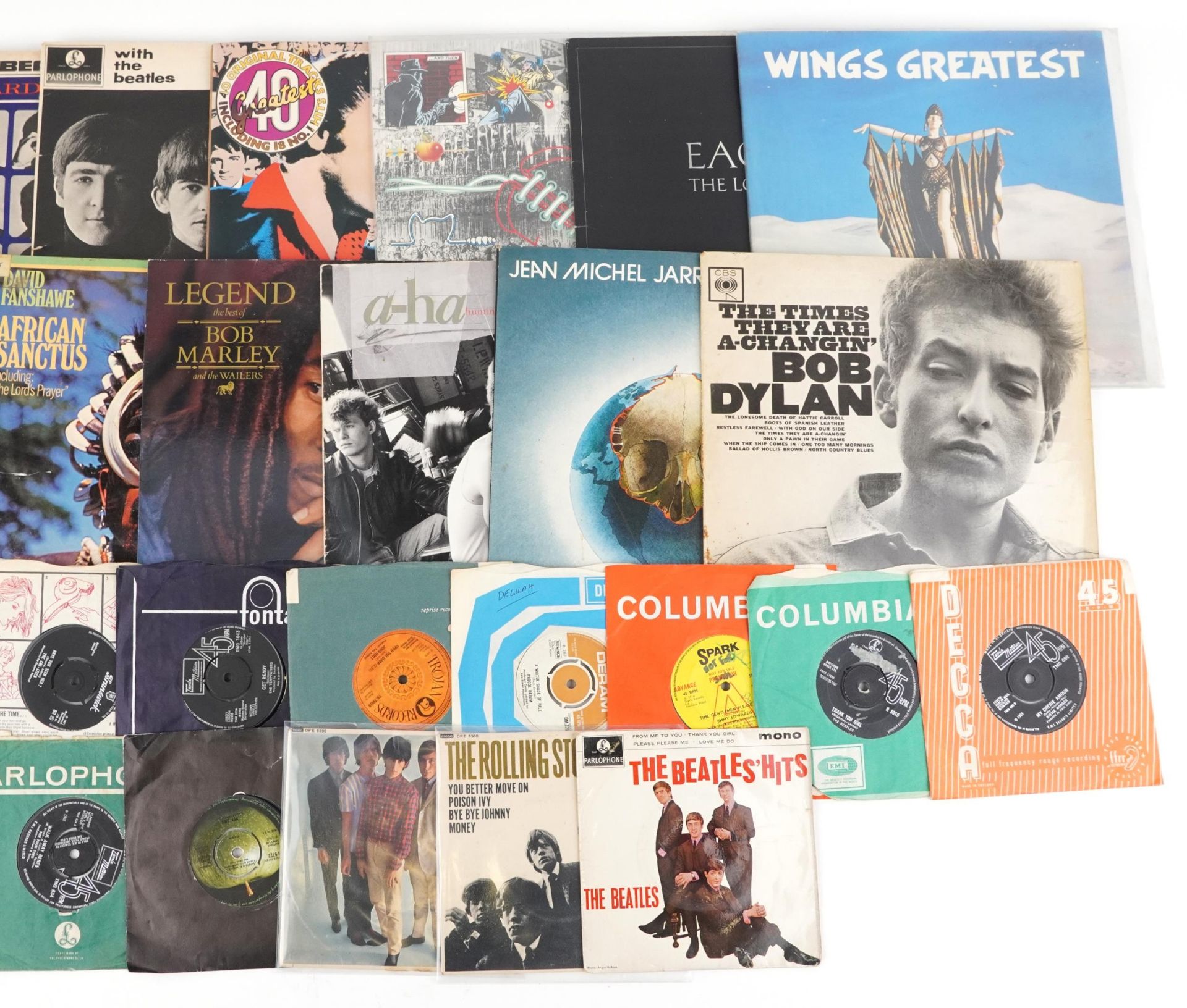 Vinyl LP records and 45rpms including Marc Bolan & T Rex, The Beatles, The Eagles, Wings, Bob - Bild 3 aus 3