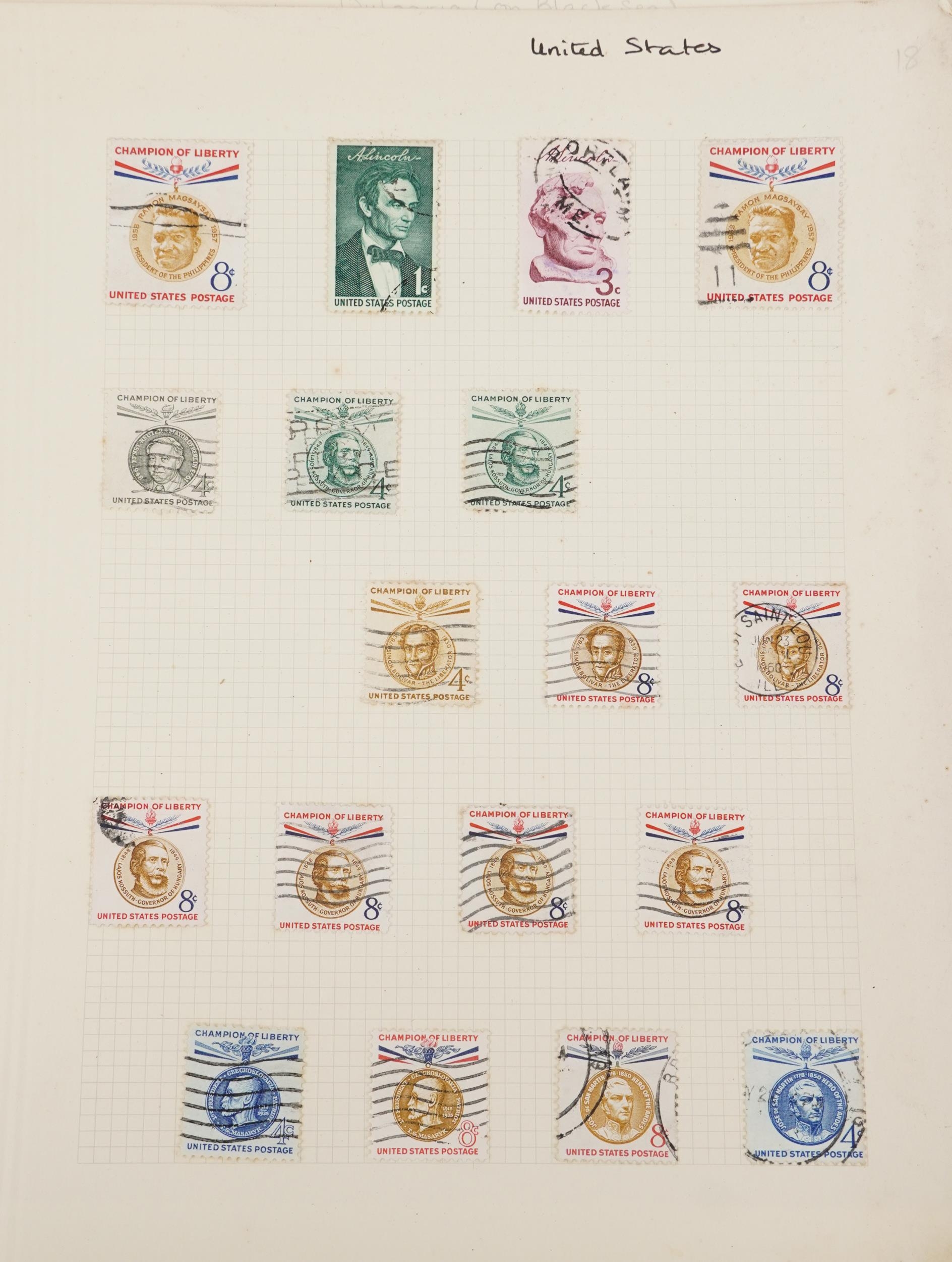 Extensive collection of British and world stamps, predominantly arranged on sheets, including China - Image 7 of 14
