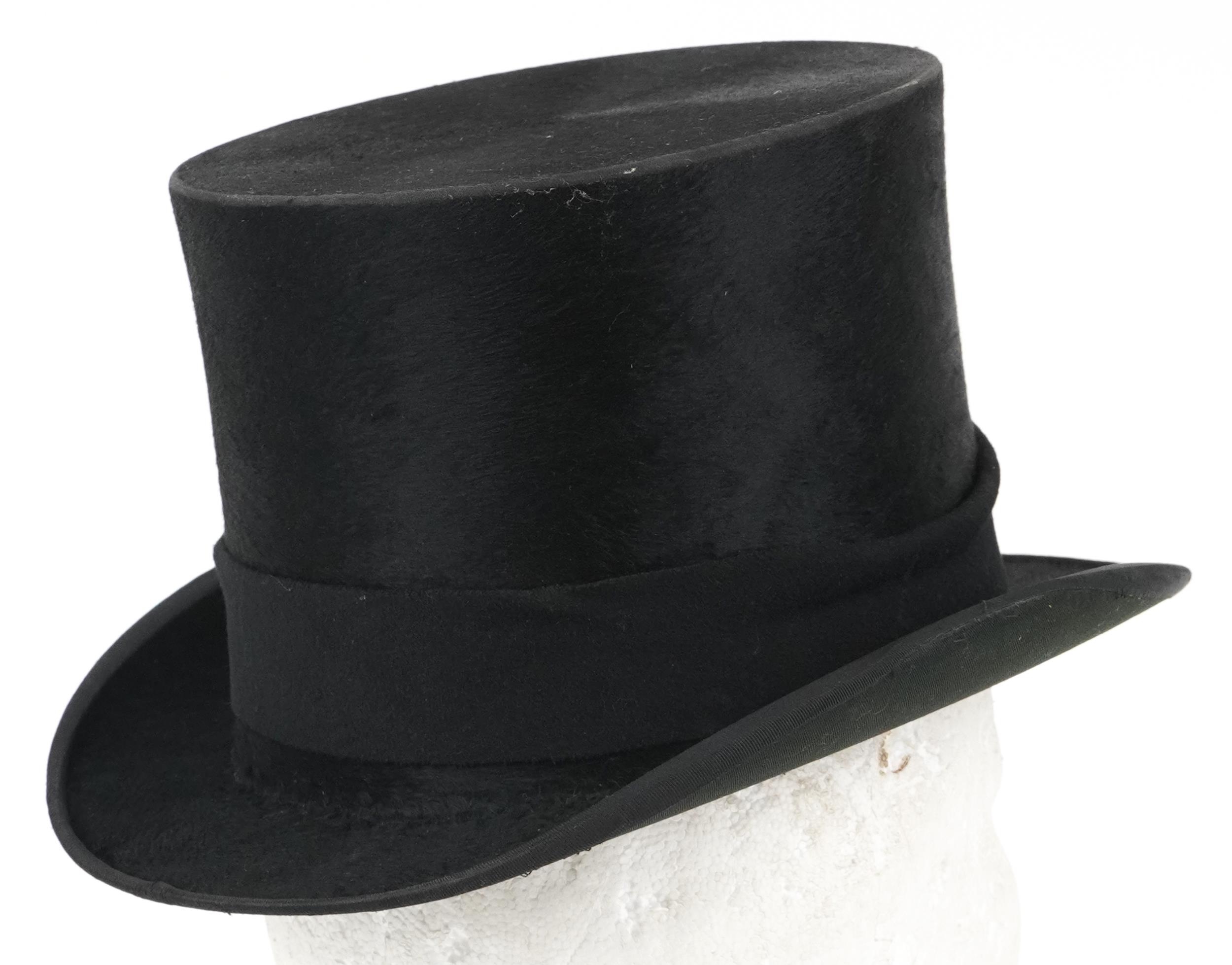 Dunn & Co of London moleskin top hat with box, size 7 - Image 3 of 4