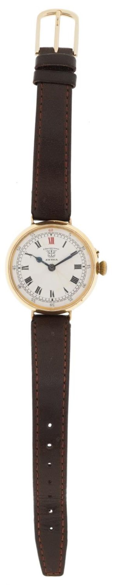 F Bachschmid, German 18K gold F Bachschmid Extra gentlemen's manual wind wristwatch having enamelled - Image 2 of 6