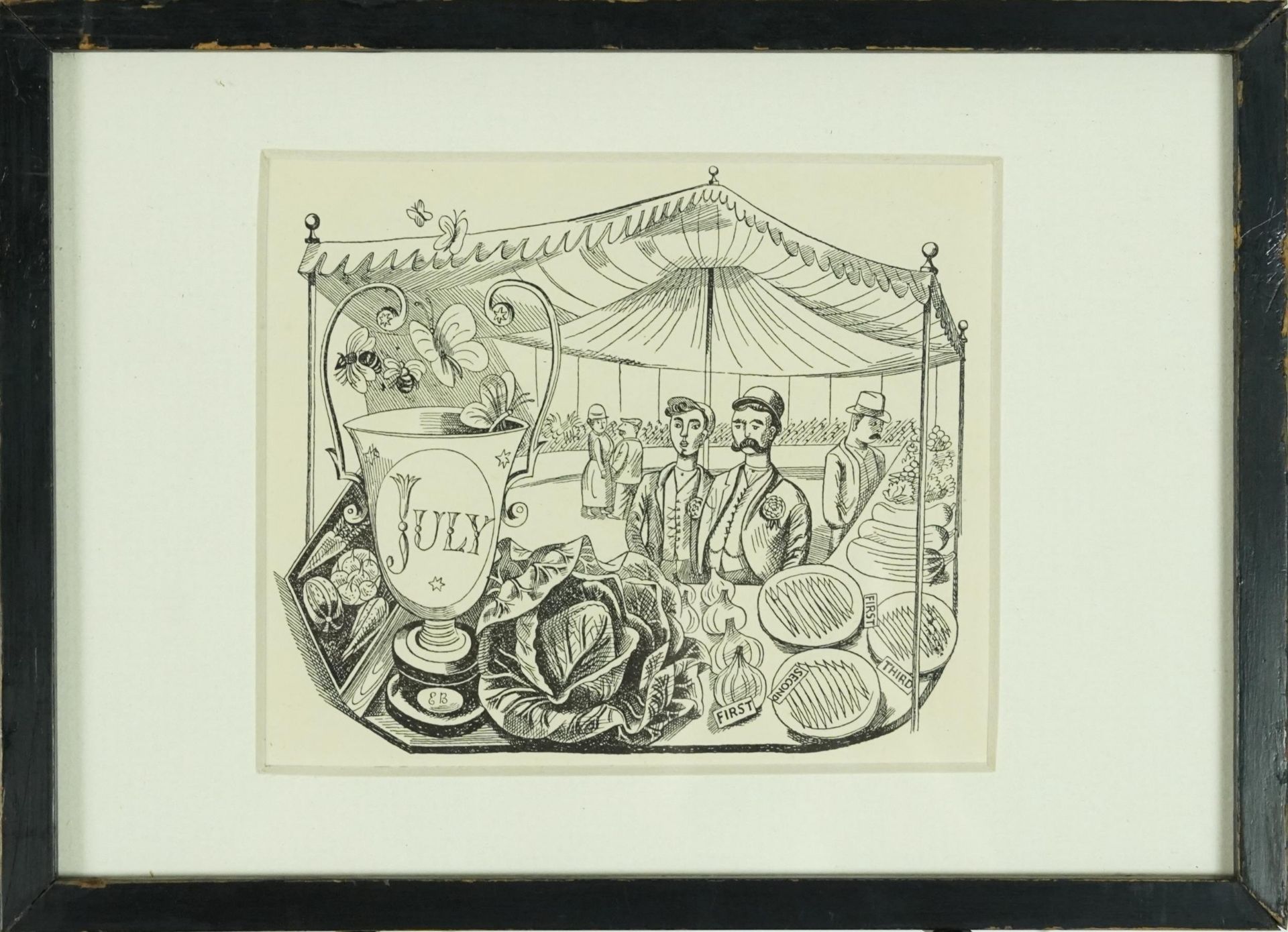 Edward Bawden - June and July, two lithographic prints, published in Signature 3, each inscribed - Image 7 of 9