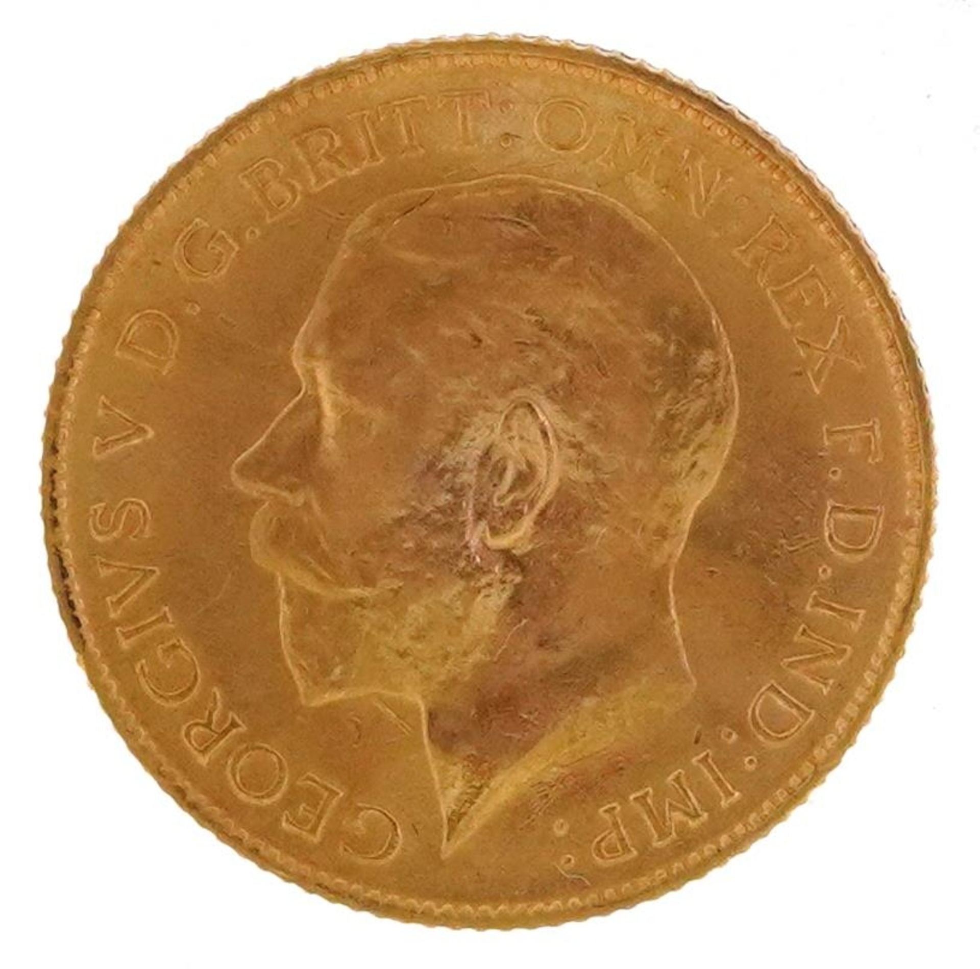 George V 1911 gold half sovereign - Bild 2 aus 3