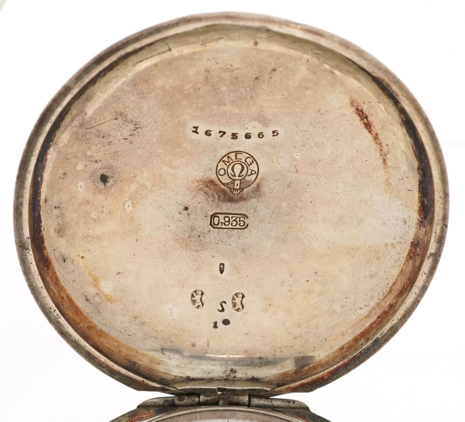 Gentlemen's silver keyless full hunter pocket watch having enamelled and subsidiary dials with Roman - Bild 2 aus 5