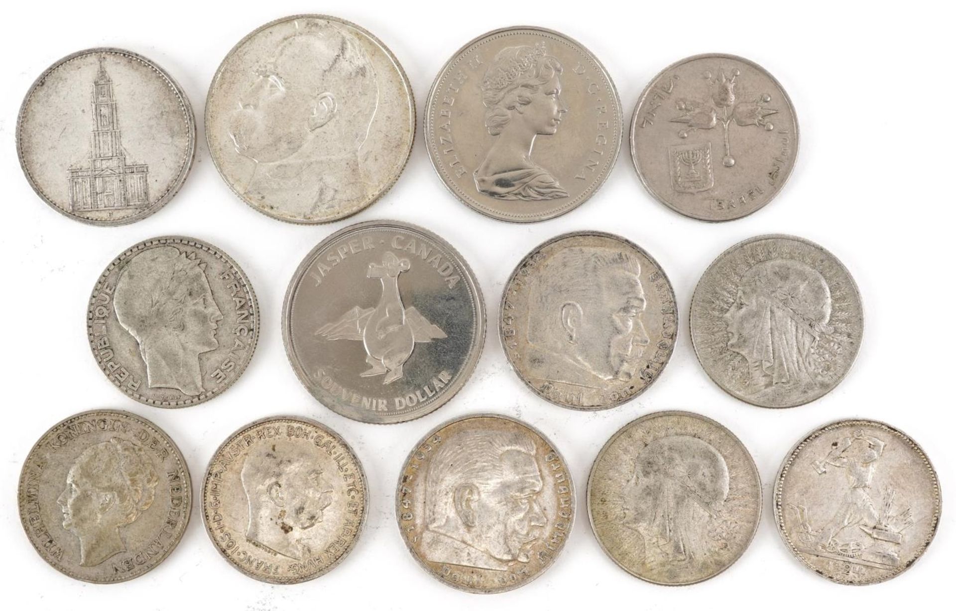 European coinage, some silver, including five reichs and one Dutch guilder, total 134g - Image 4 of 6