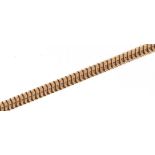 9ct gold snake link bracelet, 24cm in length, 5.1g
