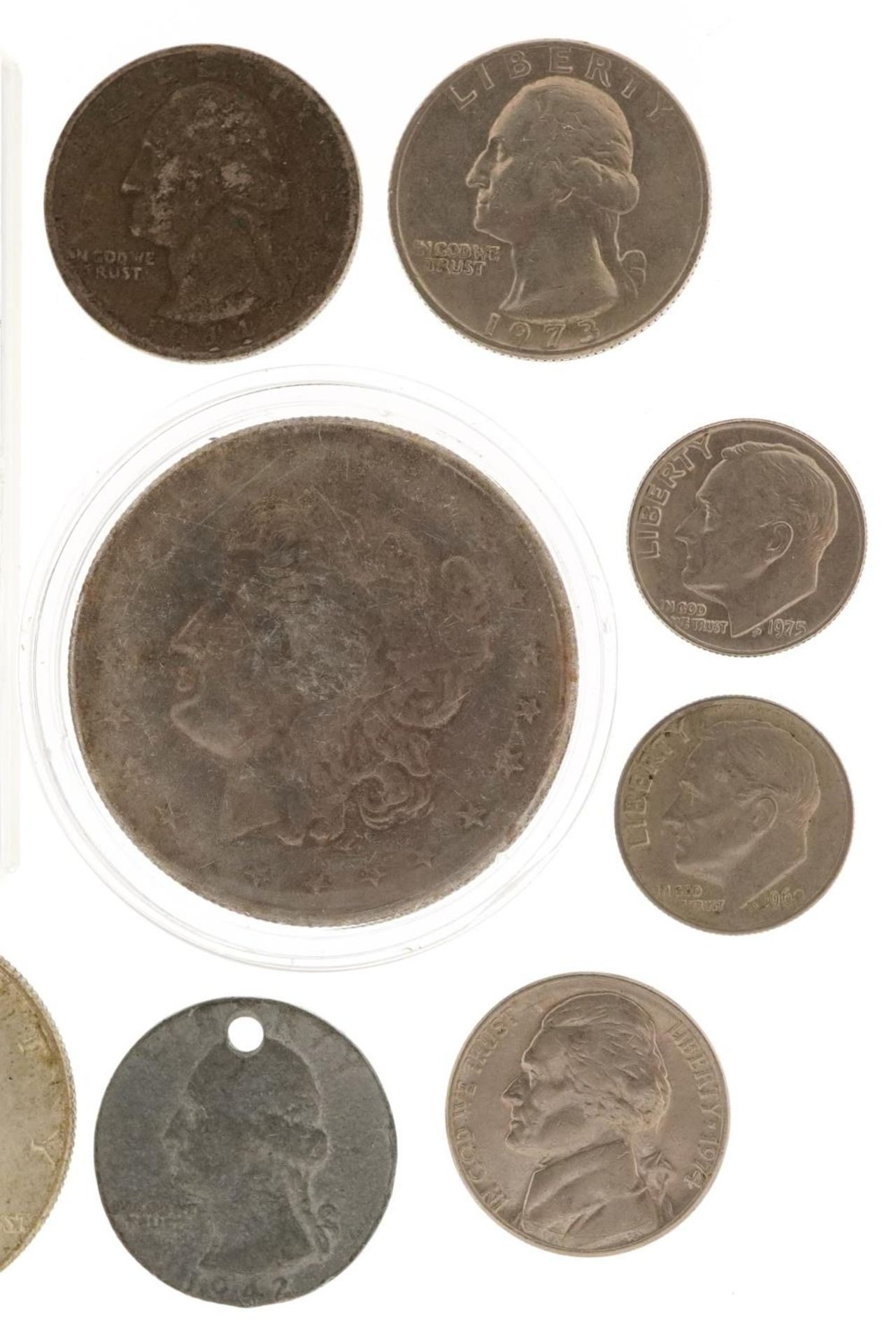 United States of America coinage including 1923 silver dollar, half dollars and quarter dollars - Image 6 of 6