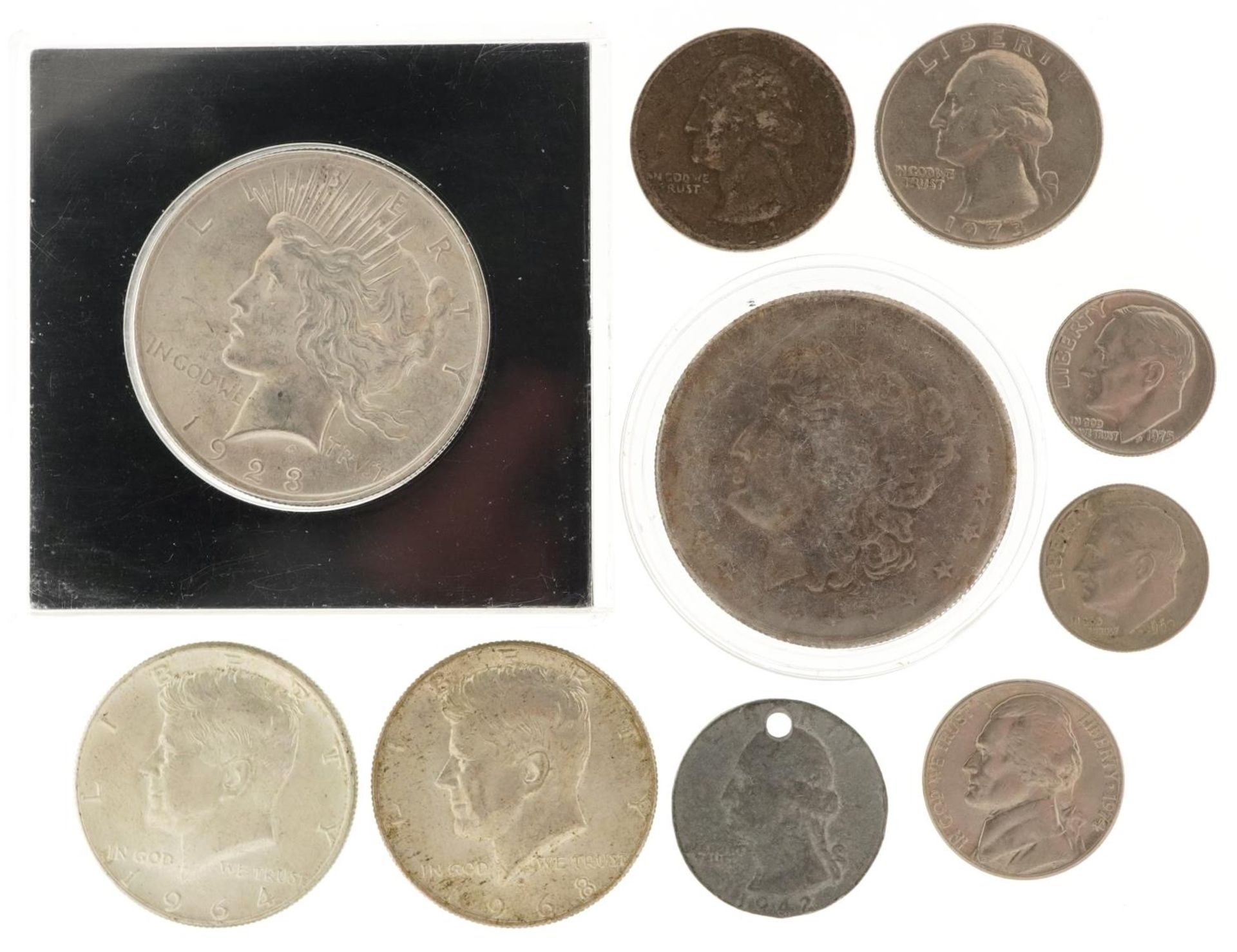 United States of America coinage including 1923 silver dollar, half dollars and quarter dollars - Image 4 of 6