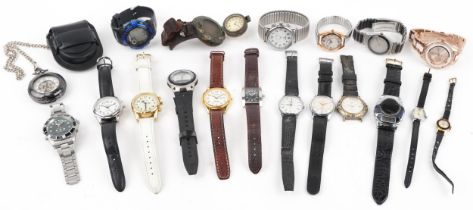 Vintage and later ladies and gentlemen's wristwatches including Bravingtons Renown, Steam Punk