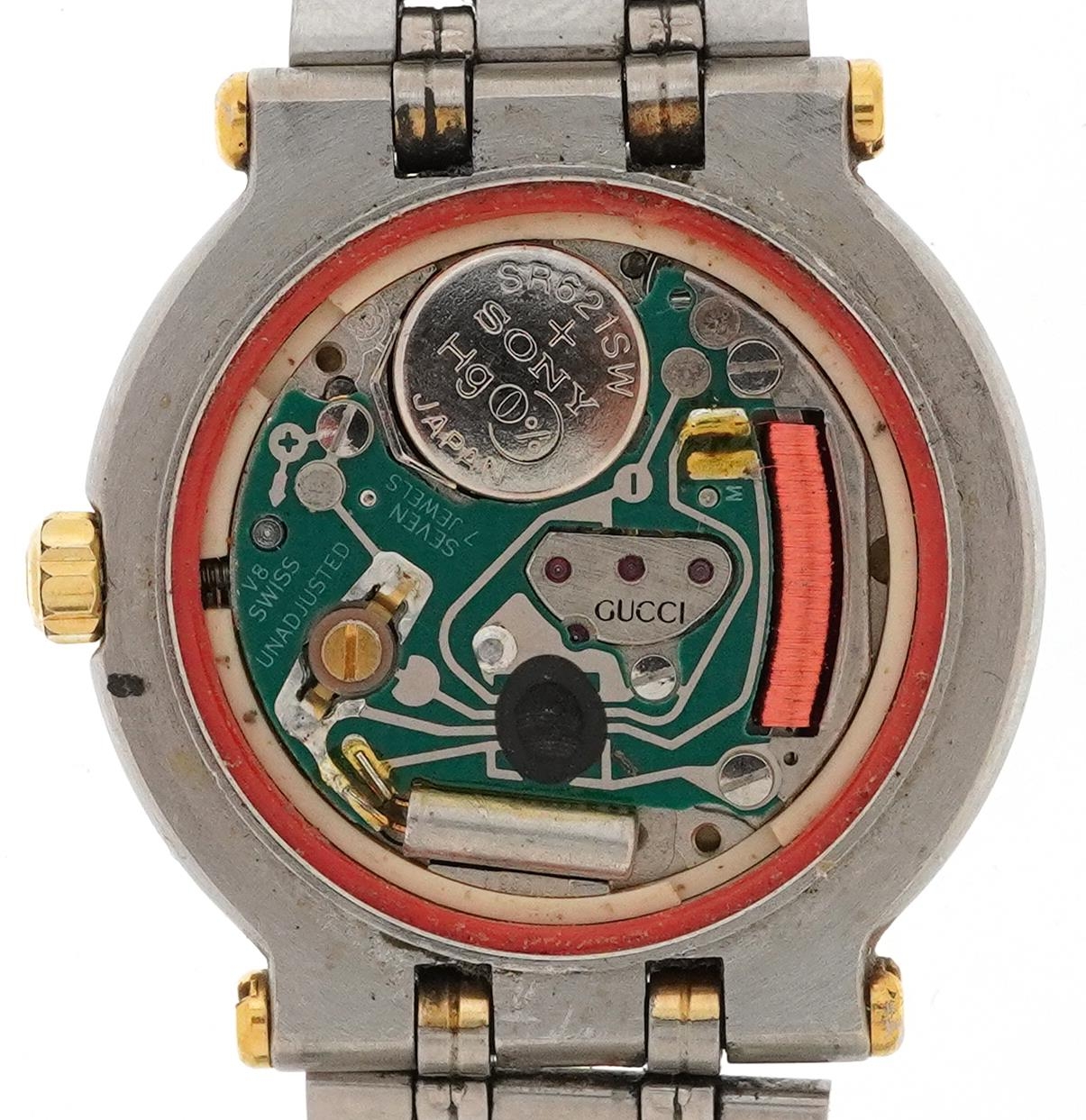 Gucci, ladies Gucci stainless steel 9000L quartz wristwatch with date aperture, serial number - Image 5 of 7