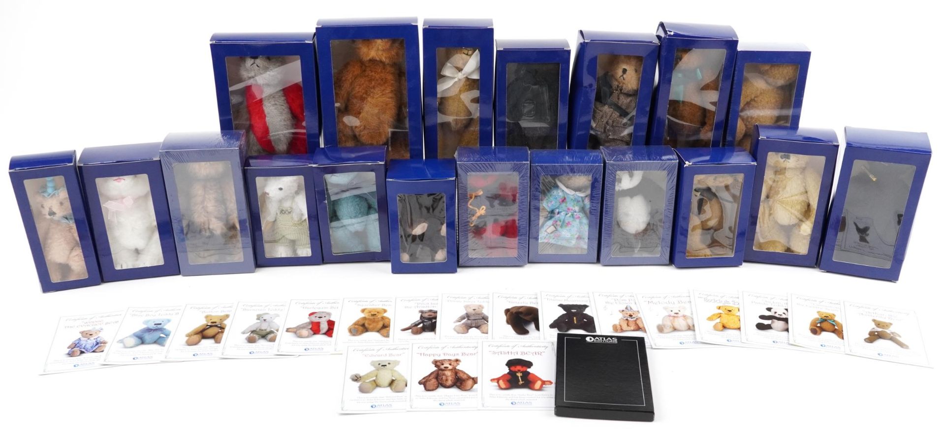 Nineteen Atlas Edition teddy bears from the Heritage Collection, with boxes, four with cellophane - Image 4 of 6