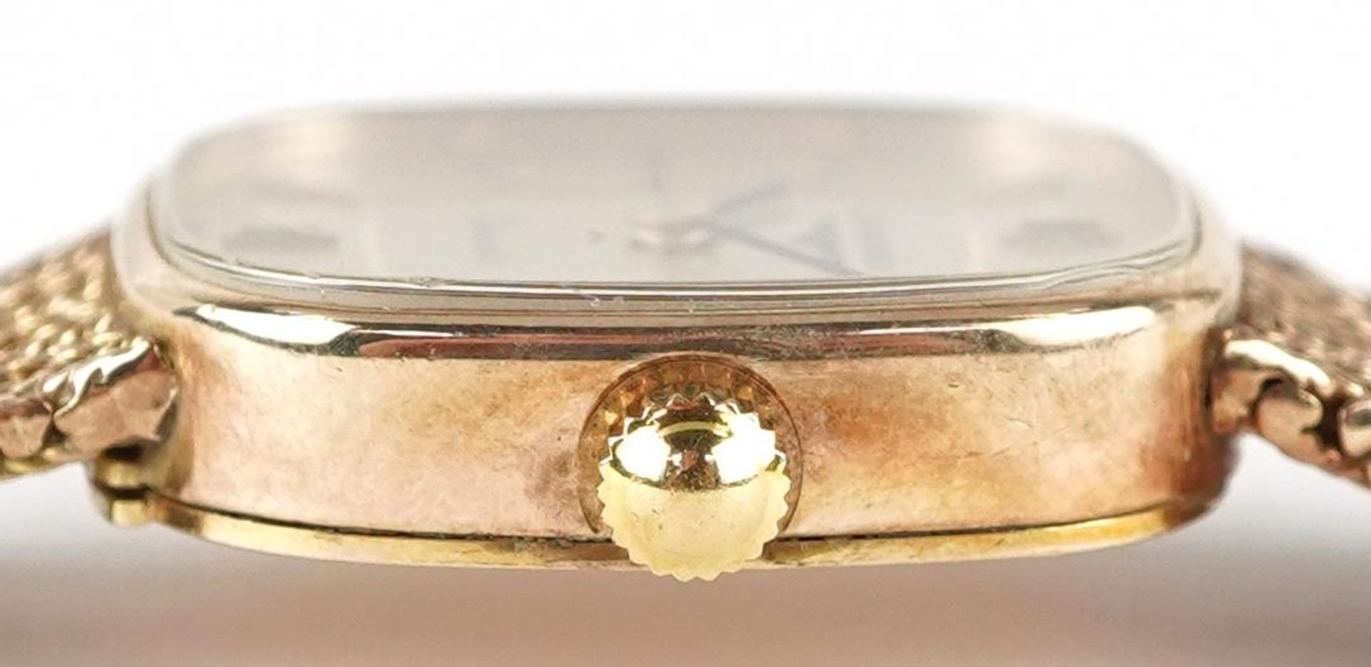 Longines, ladies 9ct gold Longines quartz wristwatch on an 9ct gold strap, the movement numbered - Bild 6 aus 7