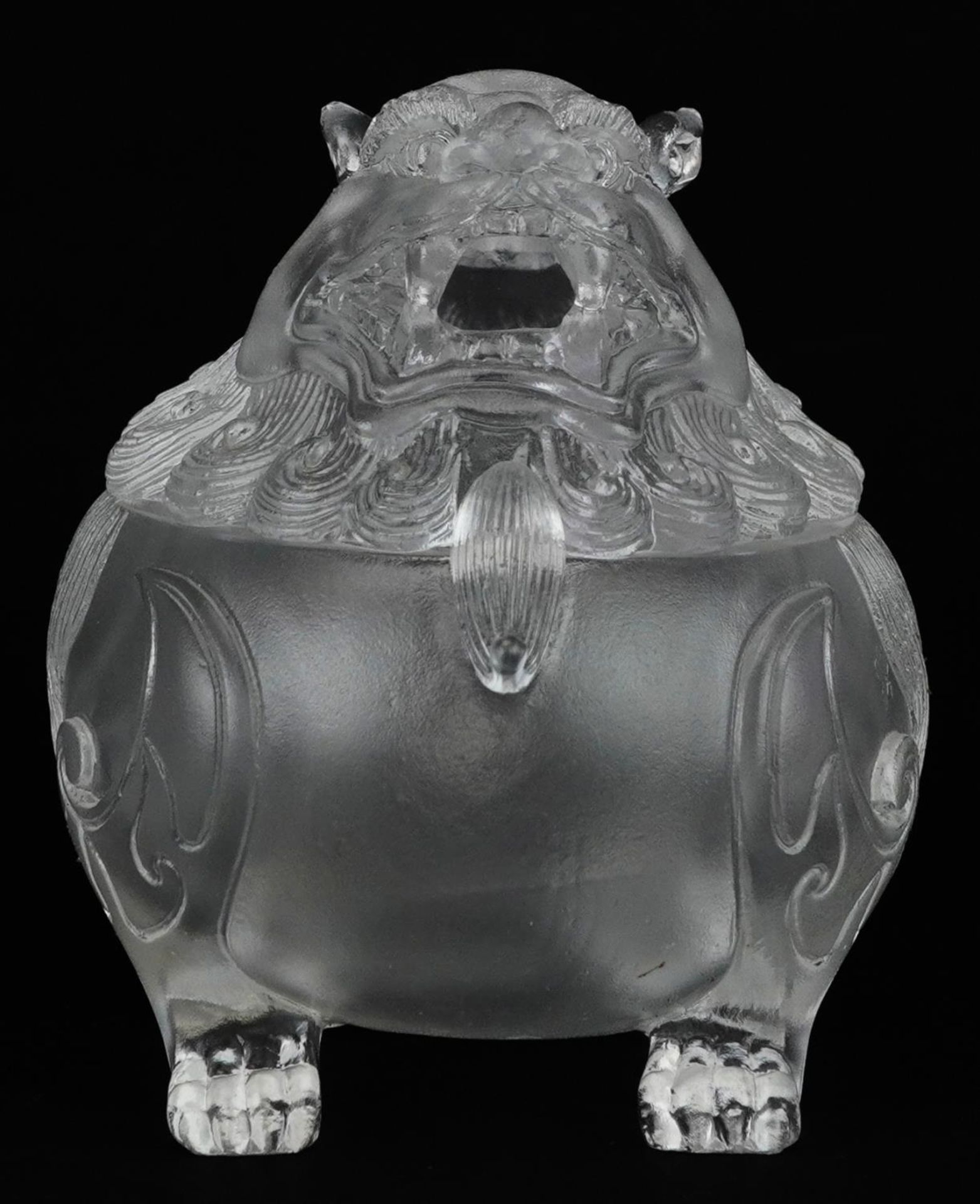 Chinese crystal censer and cover in the form of a qilin, 8.5cm in length - Bild 5 aus 7