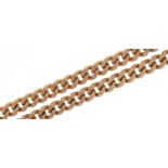 9ct gold curb link necklace, 52cm in length, 17.5g