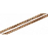 Balestra, Italian 9ct gold box link necklace, 60cm in length, 6.2g