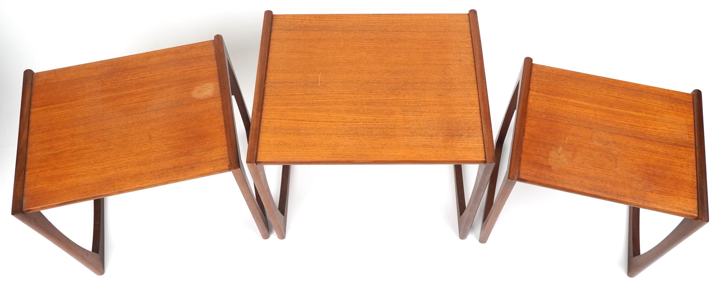 G Plan, Mid century nest of three teak occasional tables, the largest 48.5cm H x 53.5cm W x 43cm D - Image 3 of 6