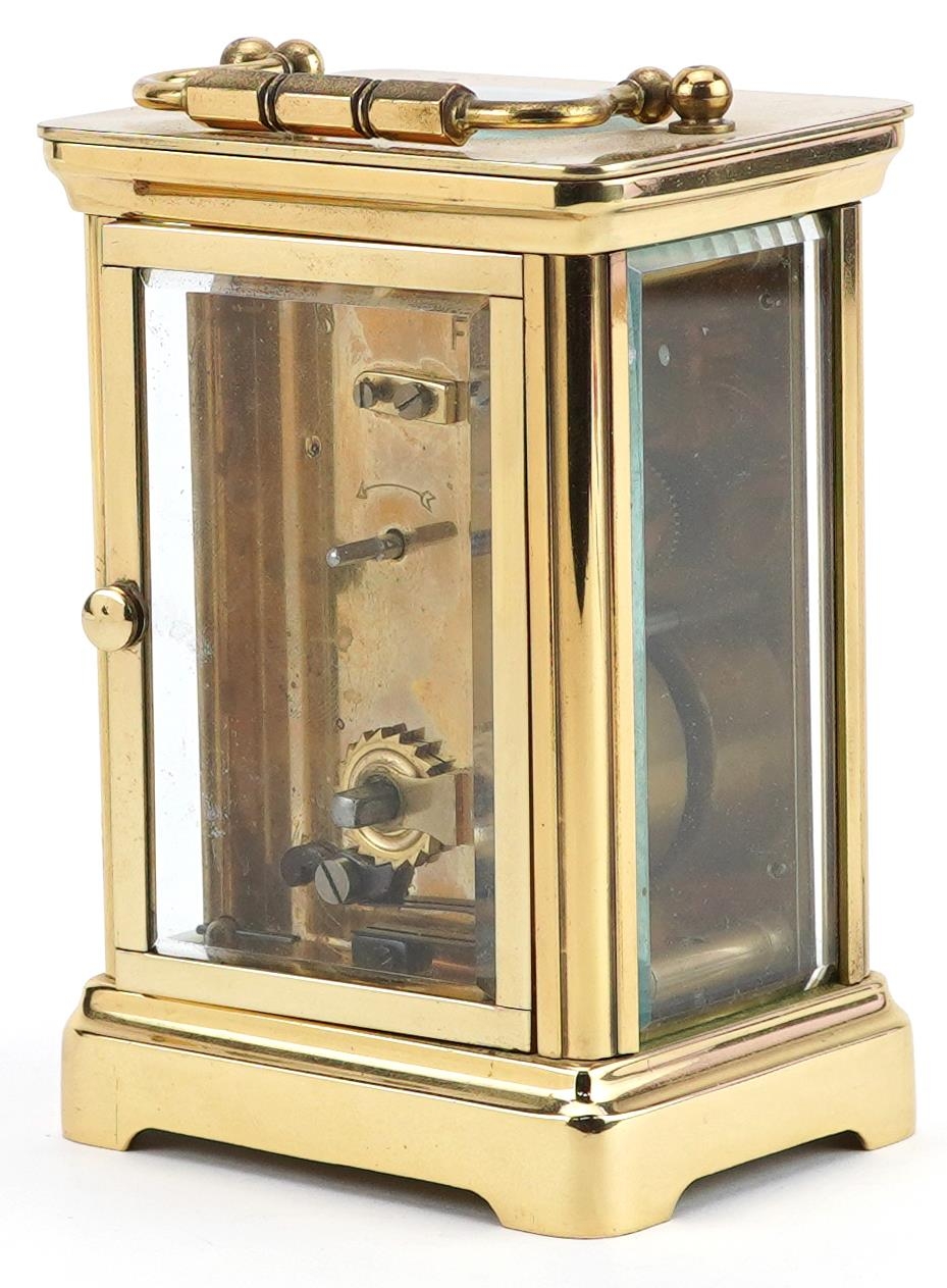 Brass cased Henley carriage clock, 11.5cm high excluding the swing handle - Image 2 of 5