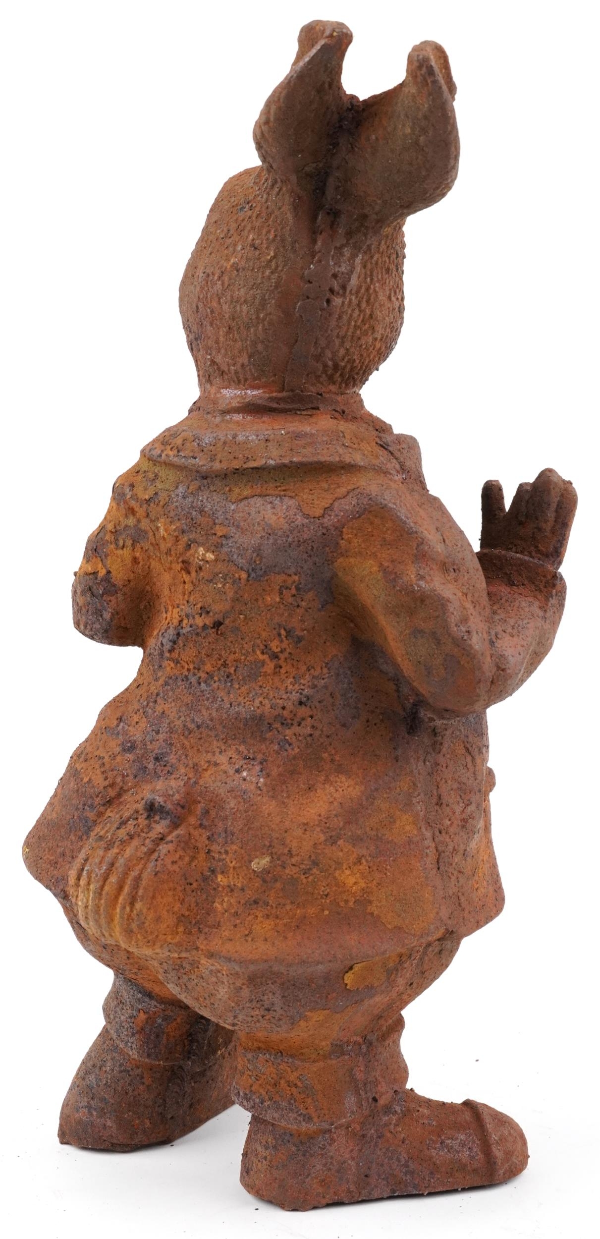 Garden cast iron comical rabbit smoking a pipe, 43cm high - Image 2 of 3