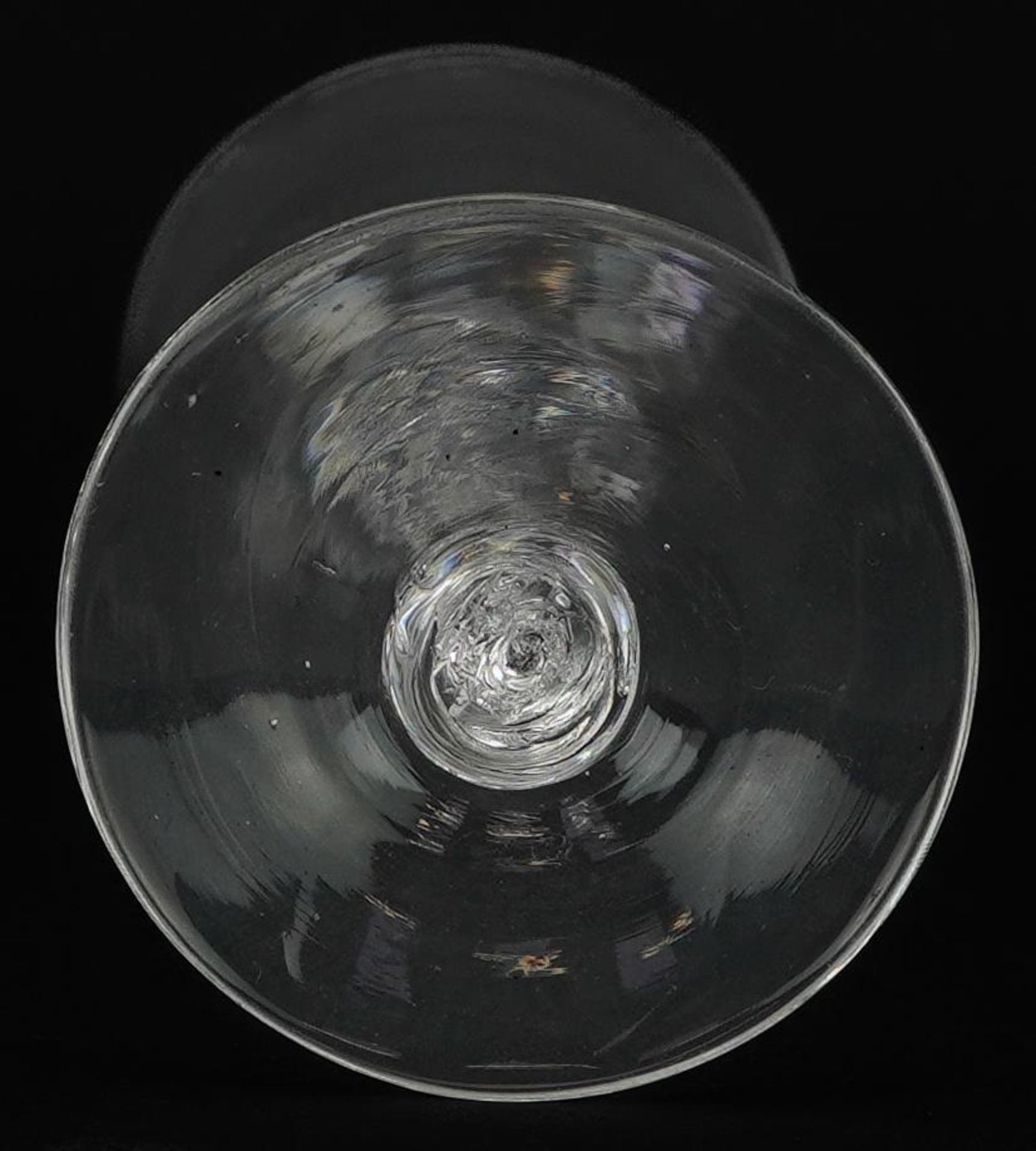 18th century wine glass with mercury twist stem, 15.5cm high - Bild 4 aus 4