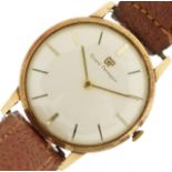 Girard Perregaux, gentlemen's 9ct gold manual wind wristwatch, the movement numbered 2529712, 32mm