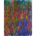 After Gerhard Richter - Abstract composition, German school oil on canvas, inscribed verso,