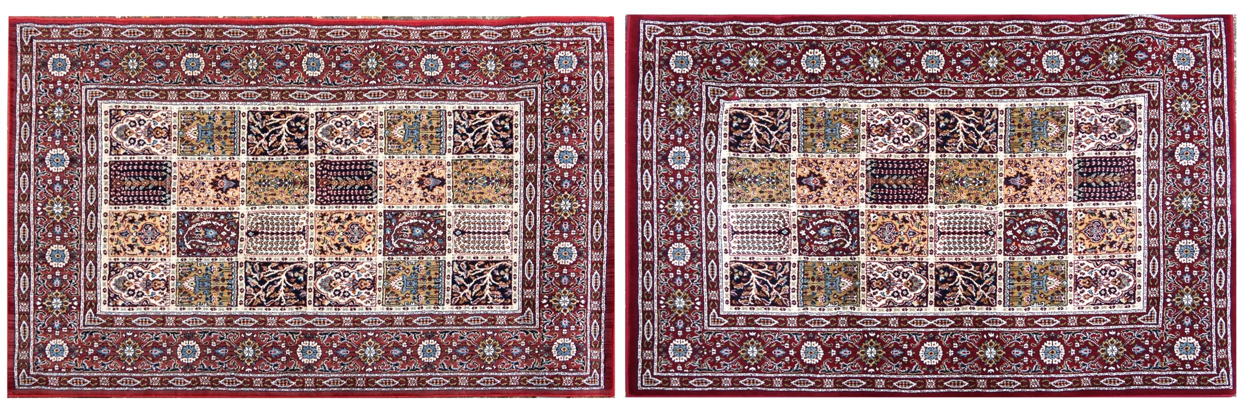Pair of rectangular Persian style Valby Ruta rugs, each 195cm x 133cm