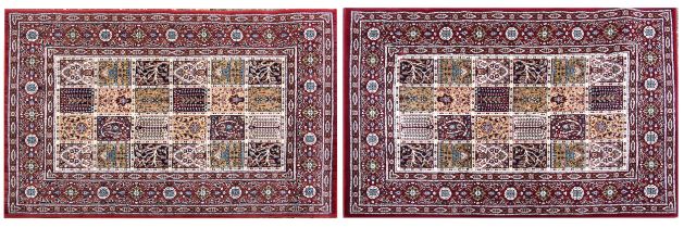 Pair of rectangular Persian style Valby Ruta rugs, each 195cm x 133cm