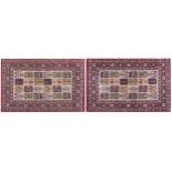 Pair of rectangular Persian style Valby Ruta rugs, each 195cm x 133cm