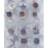 Large collection of automobilia and sporting interest badges and jewels, some arranged in an album