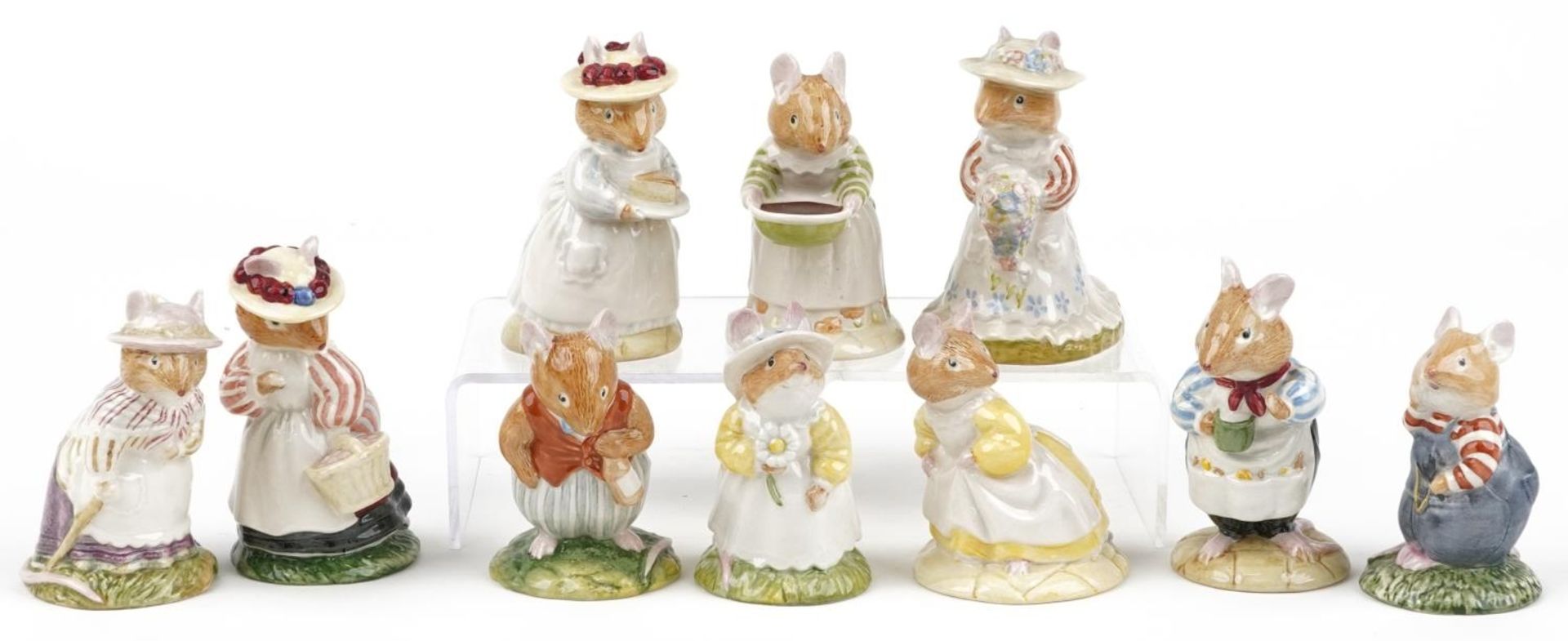Ten Royal Doulton Bramley Hedge figures, seven with boxes, including Poppy Eyebright, Catkin and Mrs - Bild 2 aus 5