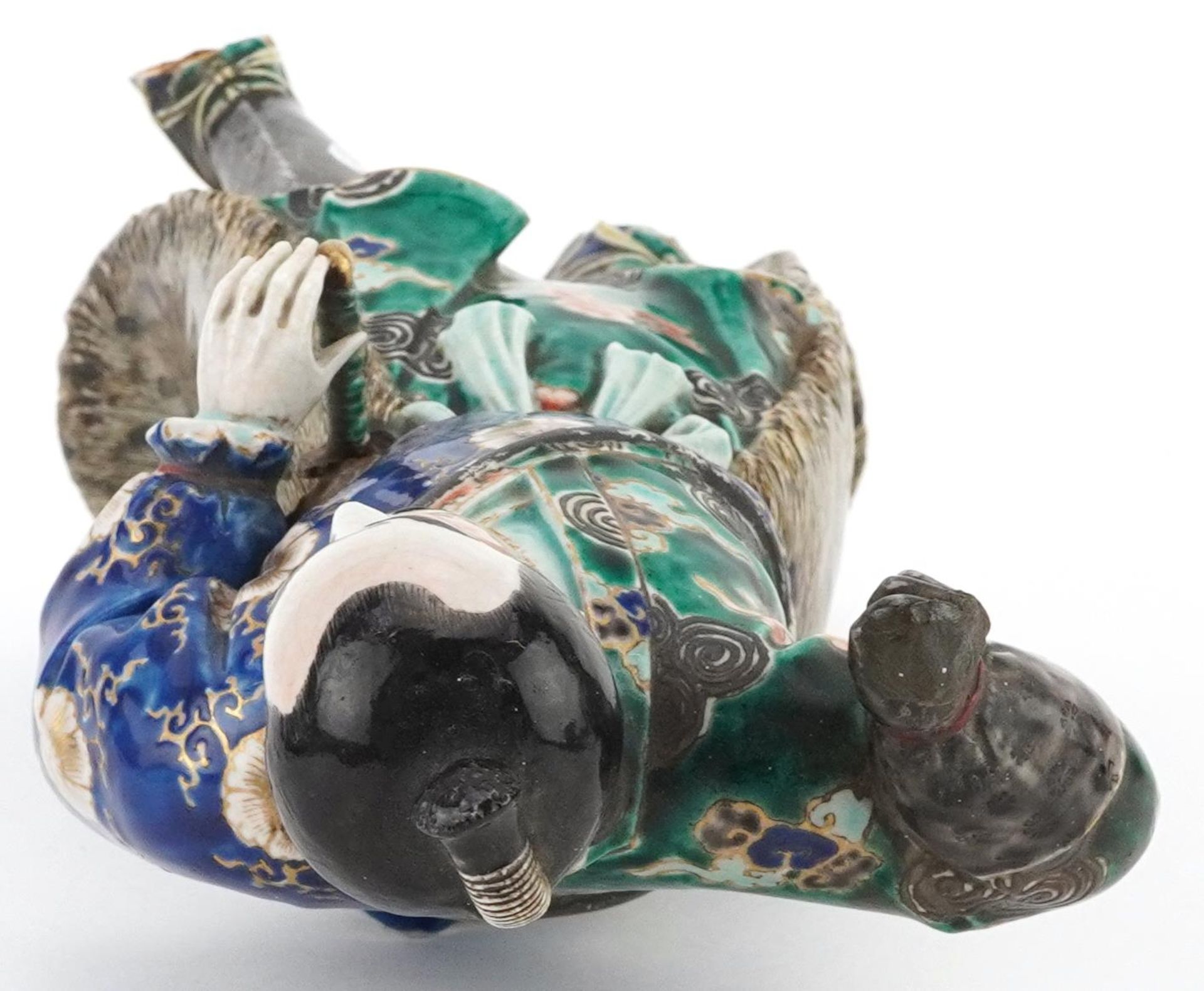 Japanese porcelain figure of a warrior, 30cm high - Image 6 of 7