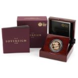 Elizabeth II 2015 brilliant uncirculated five-sovereign piece by The Royal Mint with fitted case,