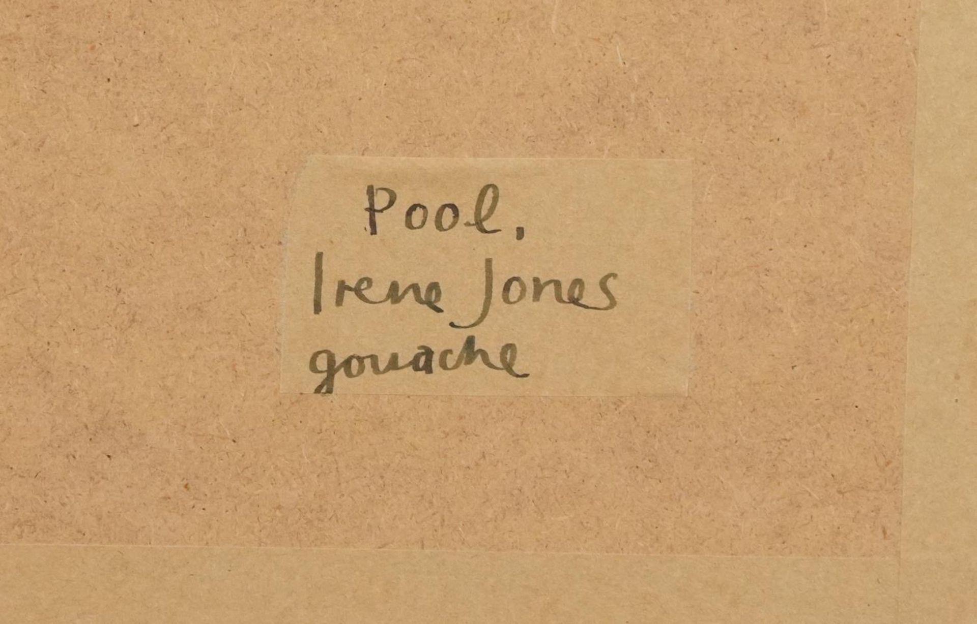 Irene Jones - Pool, Cornish school gouache, inscribed verso, mounted, framed and glazed, 30.5cm x - Bild 5 aus 6