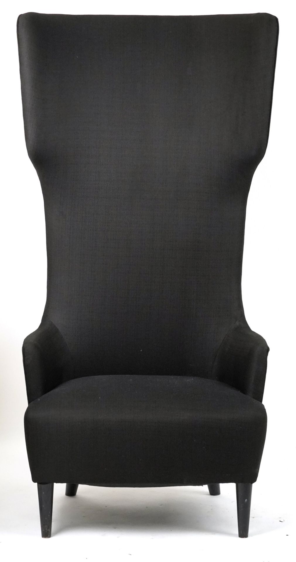 Contemporary high back throne chair upholstered with maps of London and surrounding on ebonised - Bild 3 aus 4