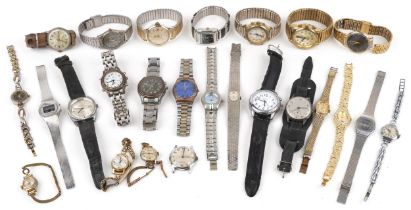 Vintage and later ladies and gentlemen's wristwatches including Smiths, Timex and Citizen