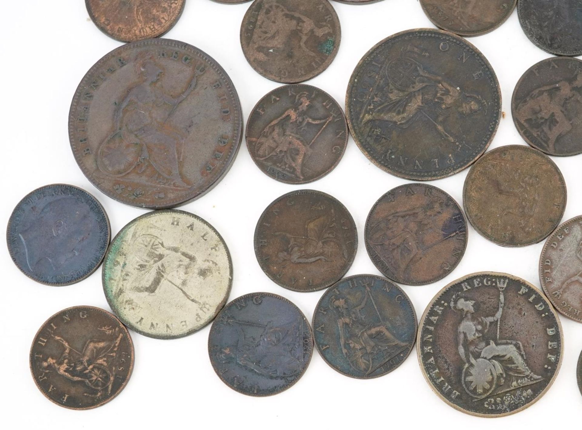 William IV and later British copper coinage including pennies, half pennies and farthings - Bild 4 aus 10