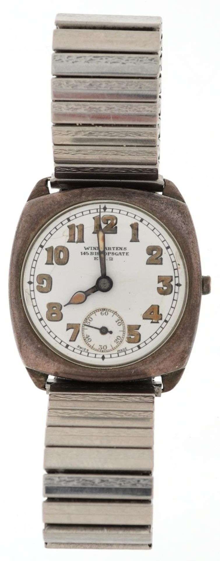 Winegartens, gentlemen's silver manual wind wristwatch having military type enamelled dial and - Bild 2 aus 6