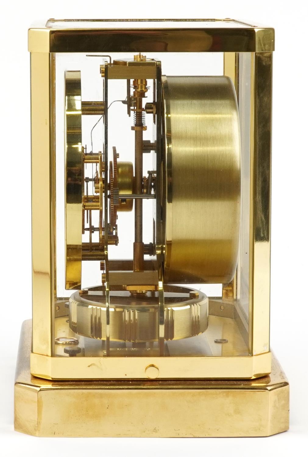 Jaeger LeCoultre brass cased Atmos clock with circular chapter ring having Arabic numerals, serial - Image 3 of 6