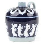 Victorian Copeland Jasperware style flagon decorated in low relief with a continuous band of