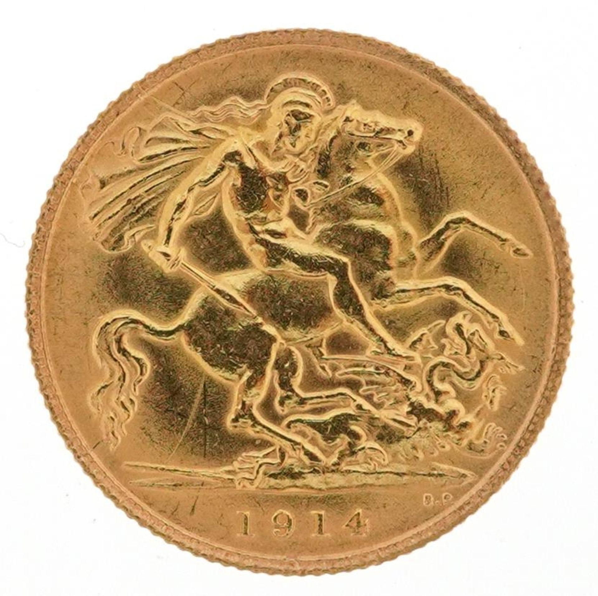 George V 1914 gold half sovereign