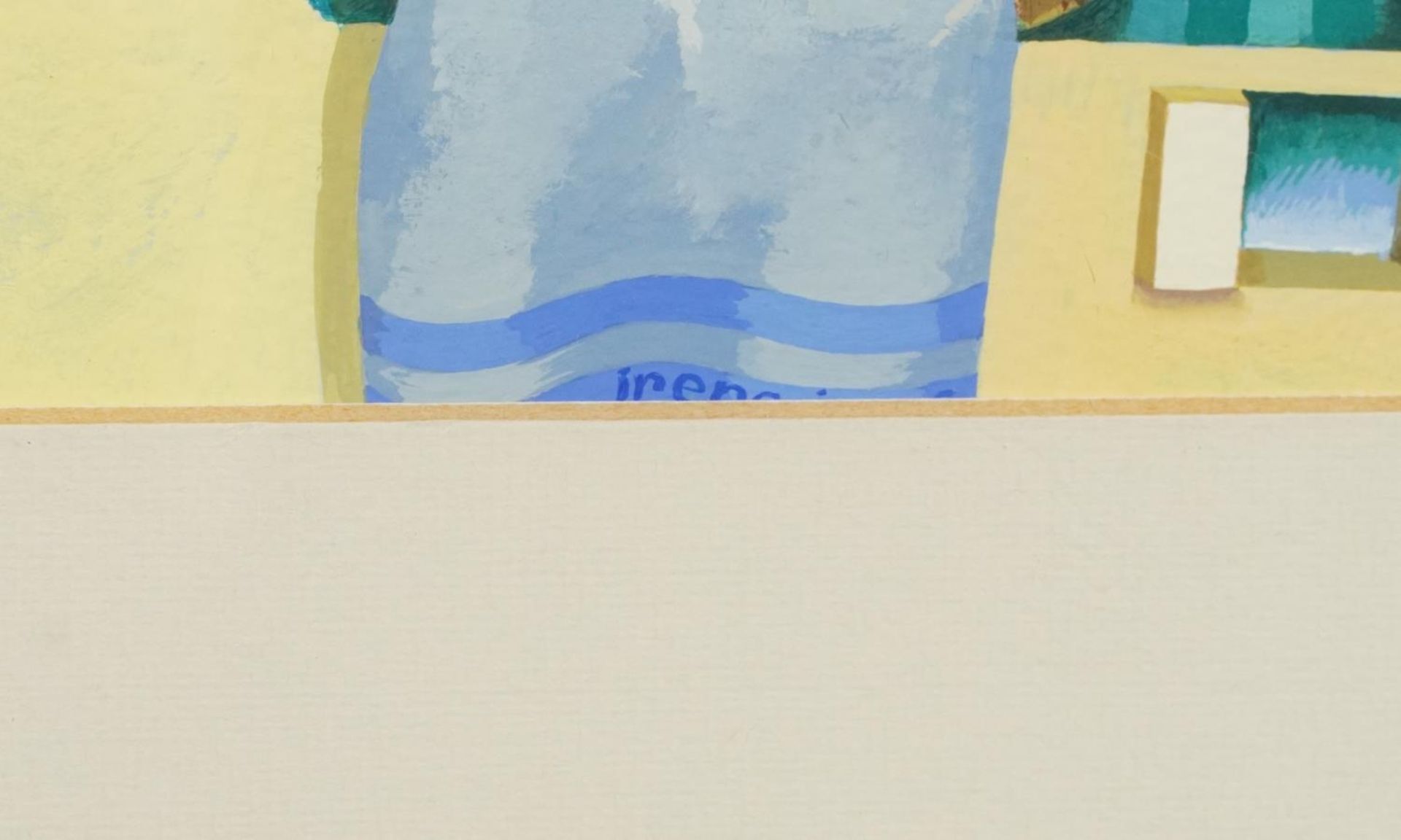 Irene Jones - Pool, Cornish school gouache, inscribed verso, mounted, framed and glazed, 30.5cm x - Image 3 of 6